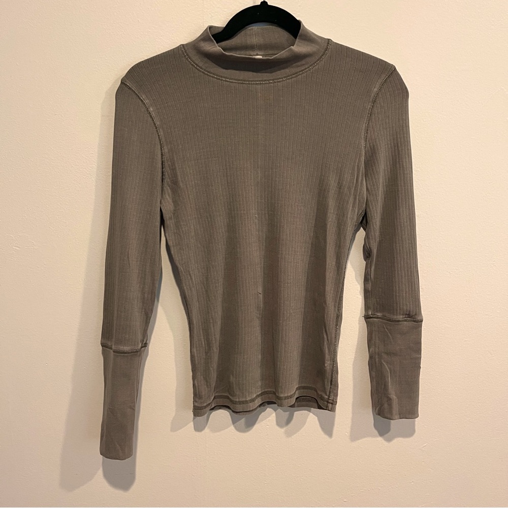 Intimately Olive Green Mock Neck Shirt Size XS